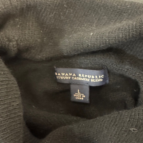 Banana Republic Black Ribbed Cowl Neck Sweater - Picture 7 of 7